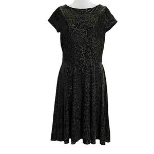 NWT Lauren Ralph Lauren Floral Burnout Velvet Dress